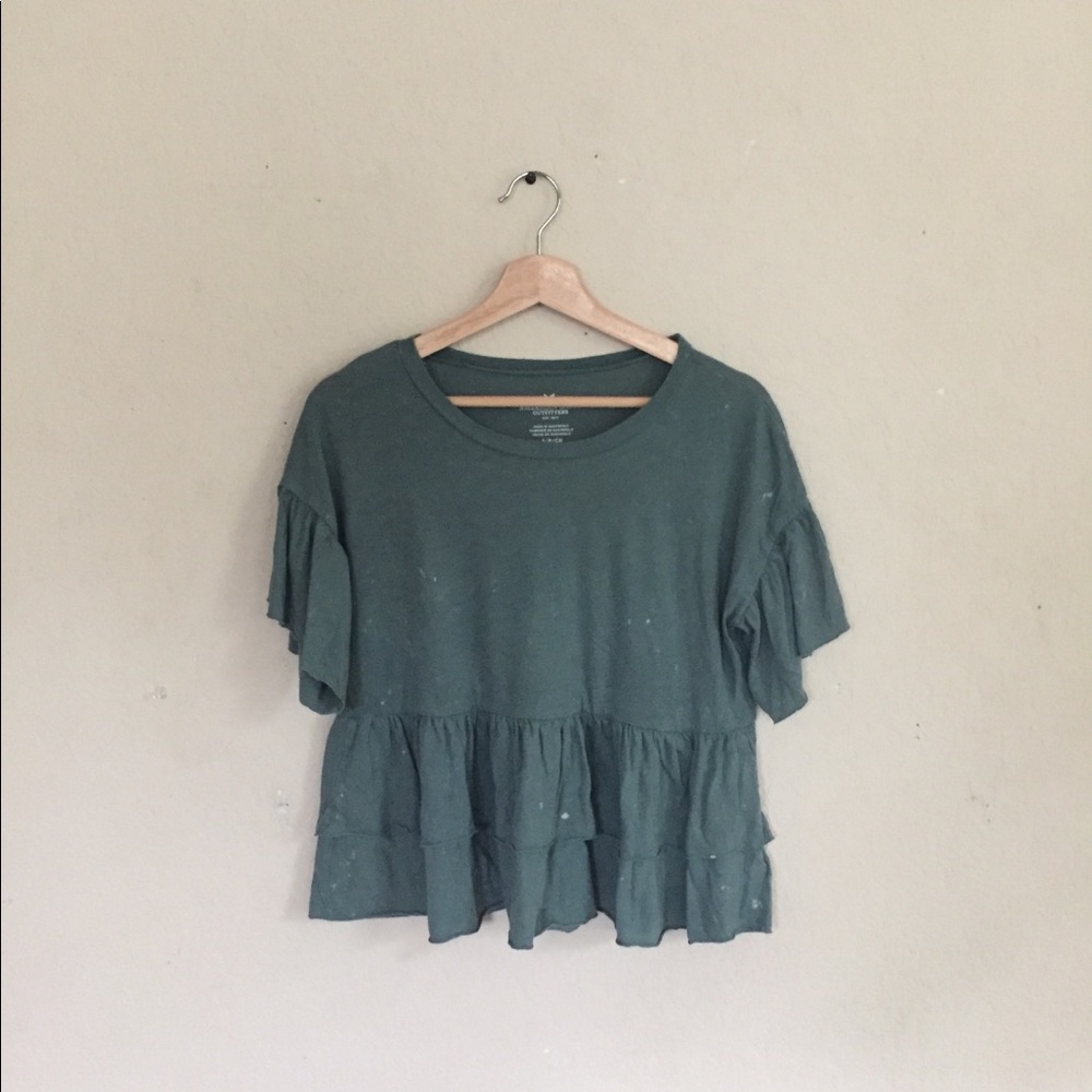 American Eagle Ruffled Tee